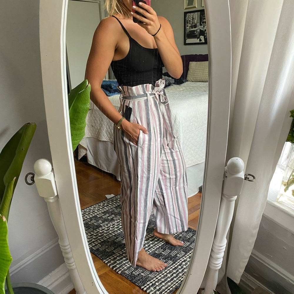NWT Rachel Roy Wide Leg Linen Trousers - Picture 4 of 5